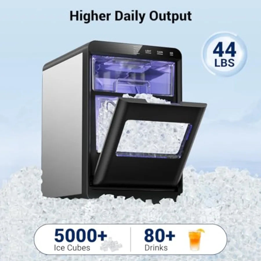 MDNG Nugget Ice Maker 44 Lbs Daily Countertop Self Cleaning