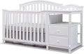 Furniture Berkley Crib and Changer with Slat Panel Back Classic -in- Convertible Diaper Changing Table Non-Toxic Finish Wooden B