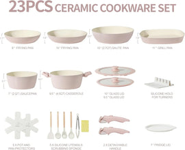 Iosn Nonstick Detachable Handle Cookware Set Induction Cooking