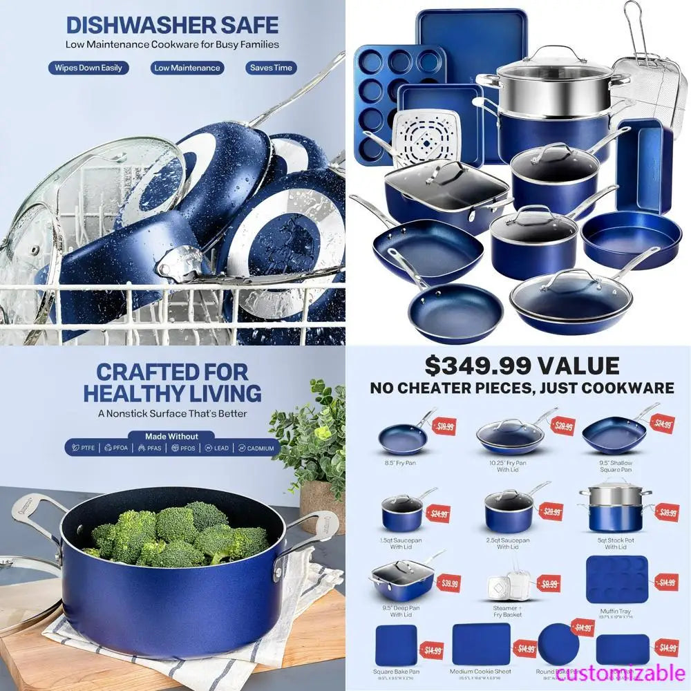 Granitestone Nonstick Cookware Set With Pots And Pans Collection