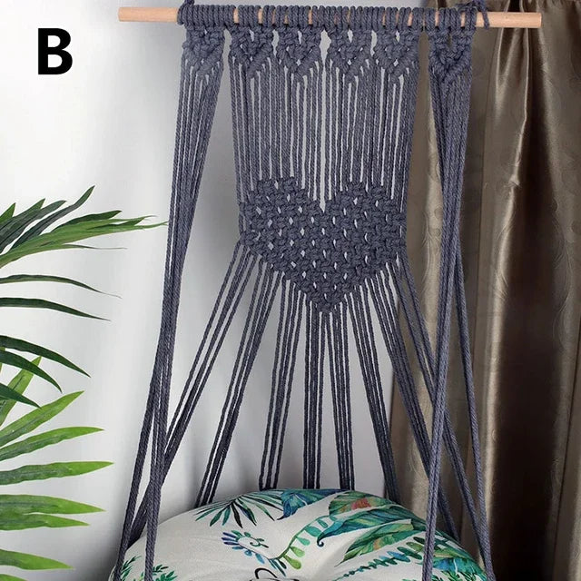 LEZIZI Handwoven Cotton Tapestry Pet Hammock Swing Bed Macrame