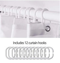 Arches Geometric Polyester Shower Curtain With Hooks
