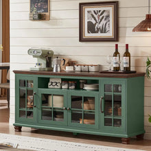 Large Sideboard Buffet Cabinet with Storage, Vintage White Farmhouse 60