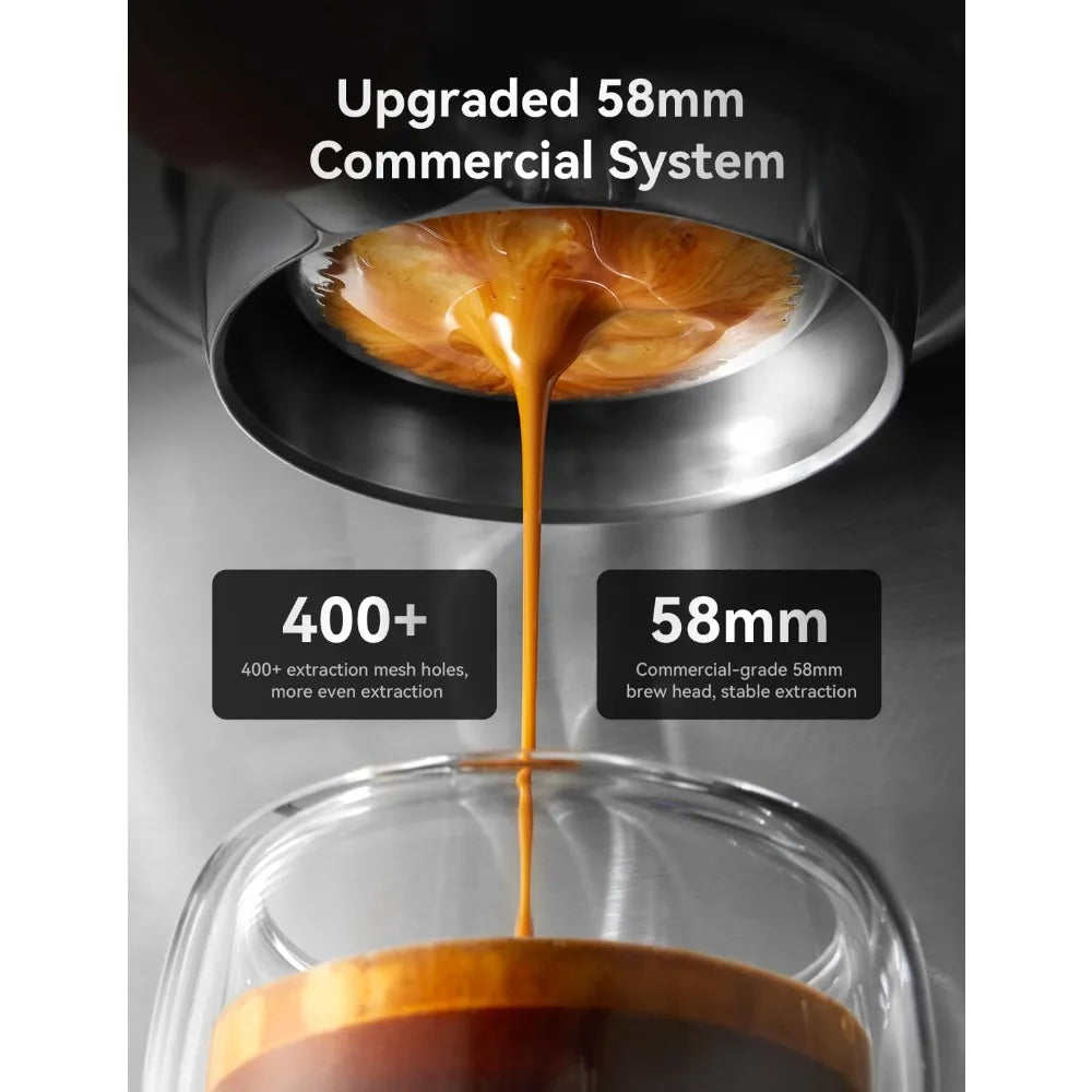 XMSJ Espresso Machine 15 Bar With Powerful Milk Frother