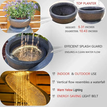 Waterproof outdoor lighting installed around a landscaped backyard