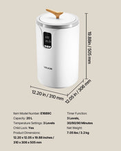 SucceBuy 20L Towel Warmer Bucket With LED Light Timer