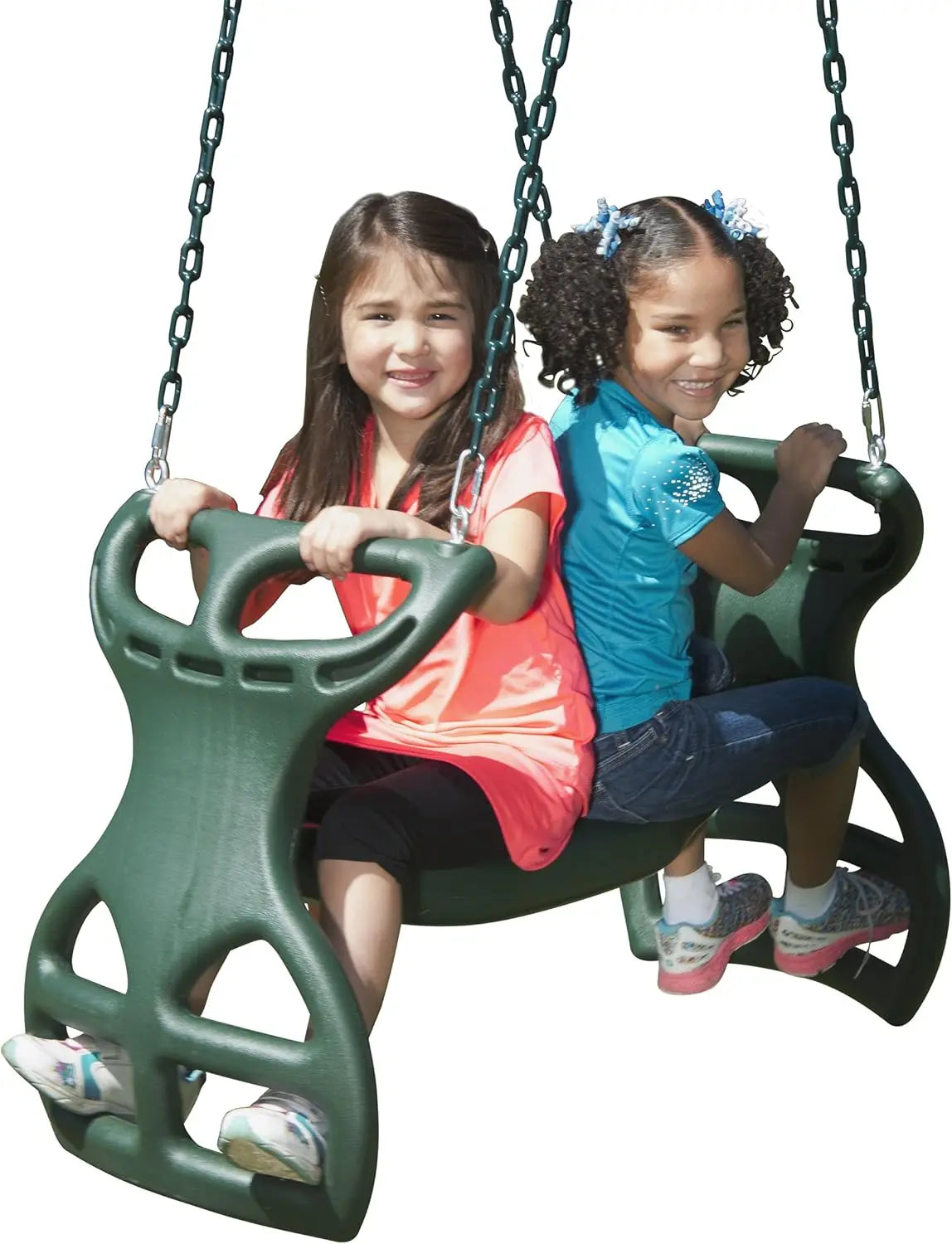 Swing Set With Two Swings Slide Monkey Bars Picnic Glider