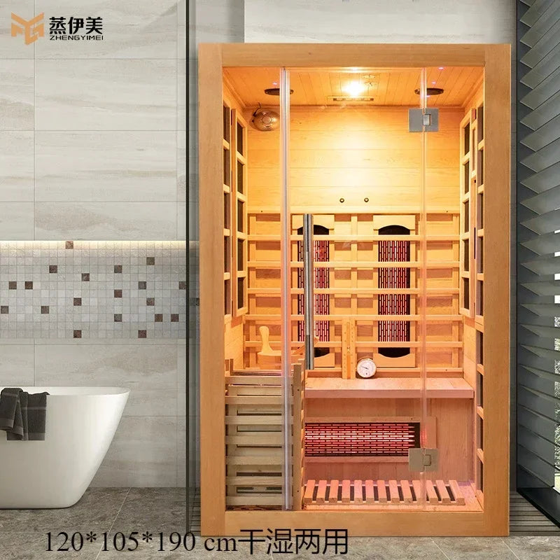 Solid Wood Home Sauna and Steam Room
