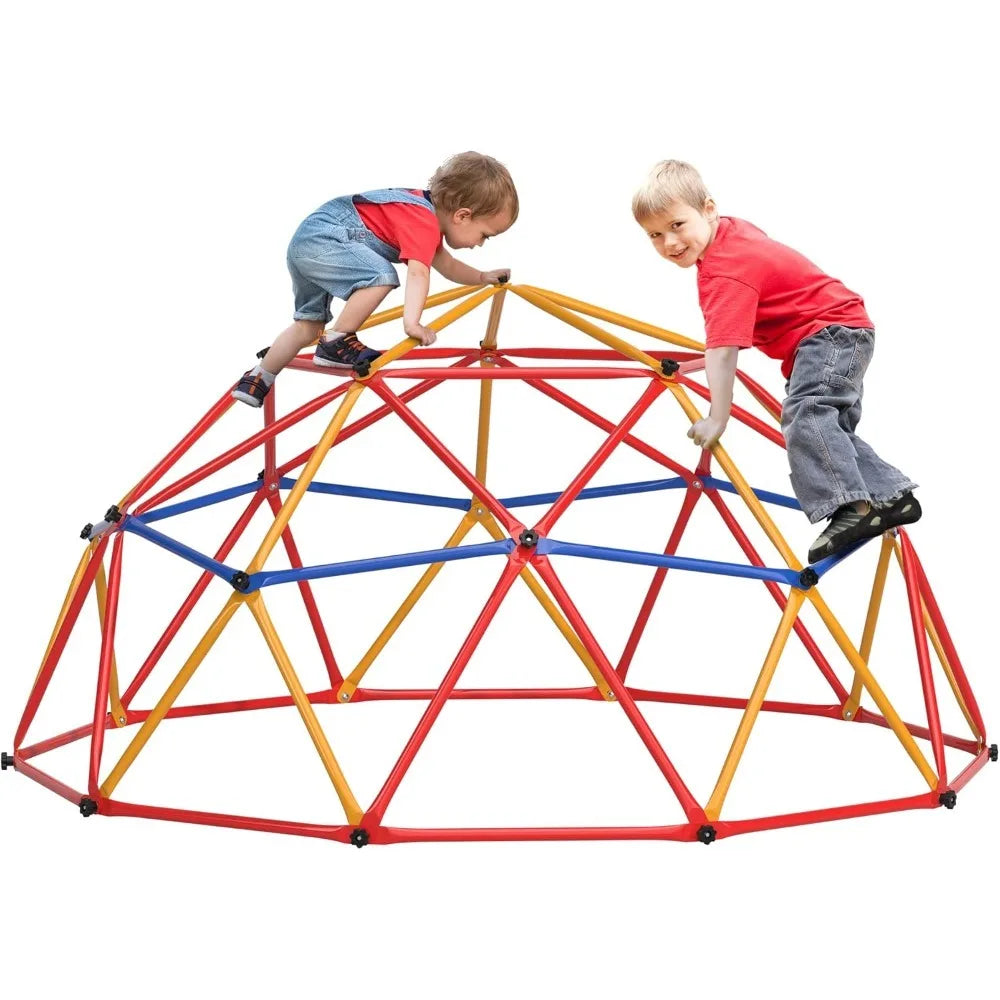 Outdoor Climbing Toy for Children, Jungle Gym Suitable for Children Aged 4-8, 7-foot High Steel Frame Climbing Structure