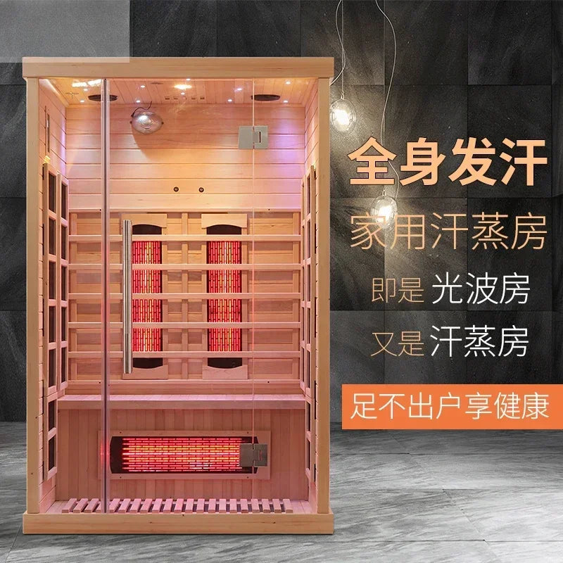 Solid Wood Home Sauna and Steam Room
