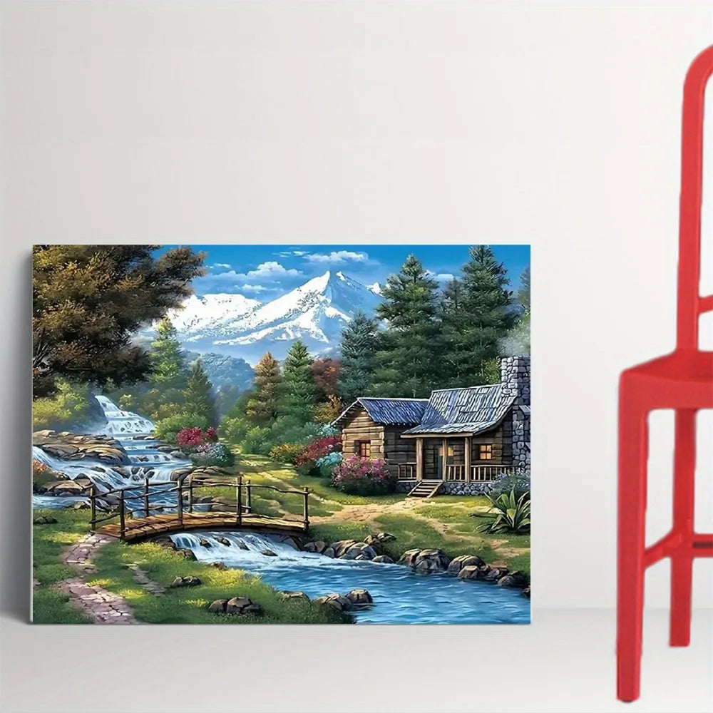 wooden frame mural for  bedroom decoration