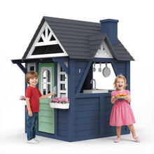 Playhouse Outdoor,Wooden Play House Playset, Large, Sturdy, Realistic Design with Kitchen, Doorbell, Customized