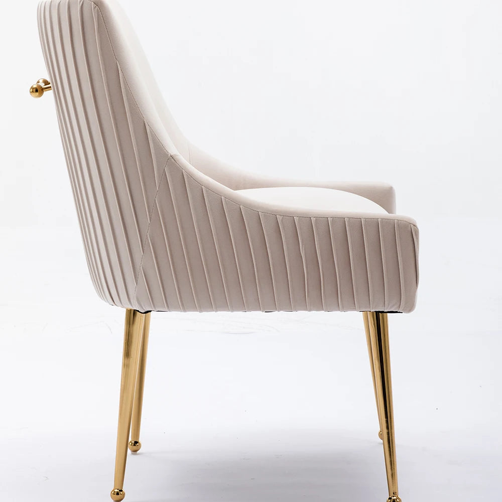 Modern Glam Boucle Velvet Dining Vanity Chair Set of 4