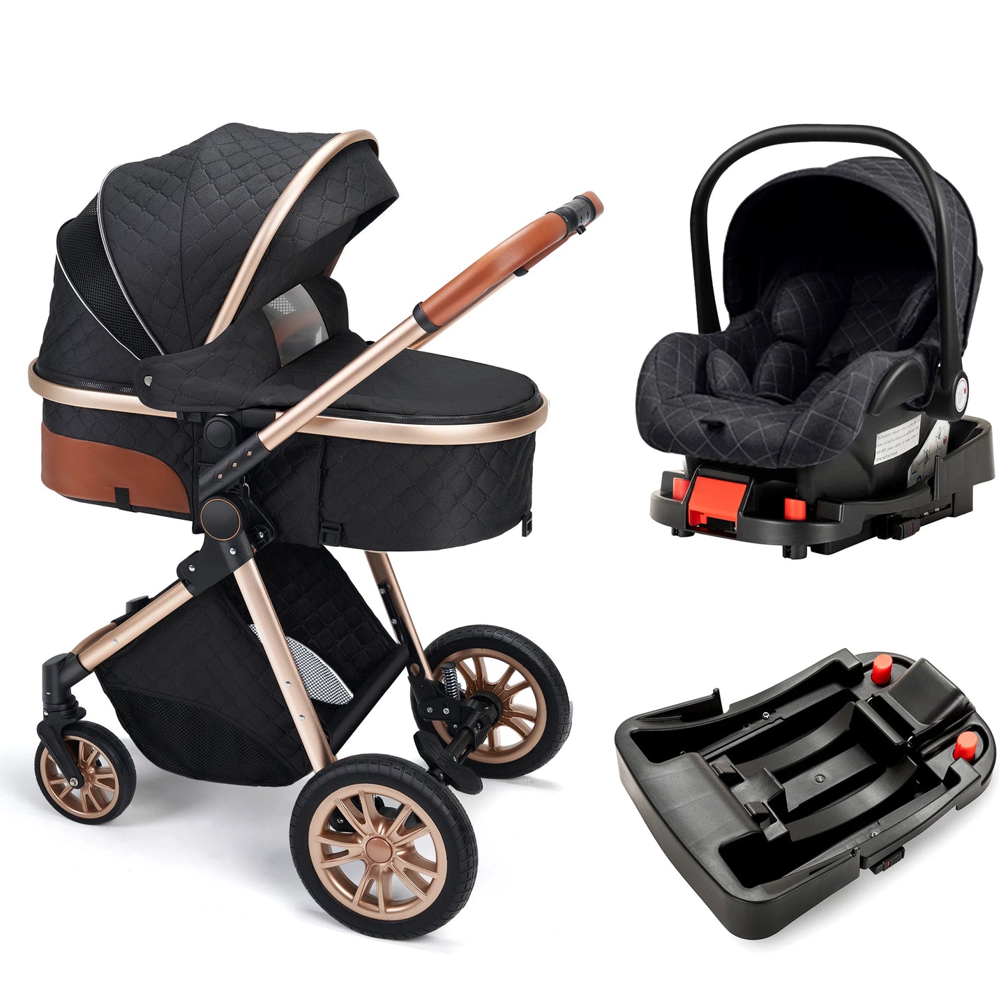 Luxury Baby Stroller High Landview 3 in 1 Baby Stroller Portable Baby Pushchair Baby Pram Baby Comfort for Newborn