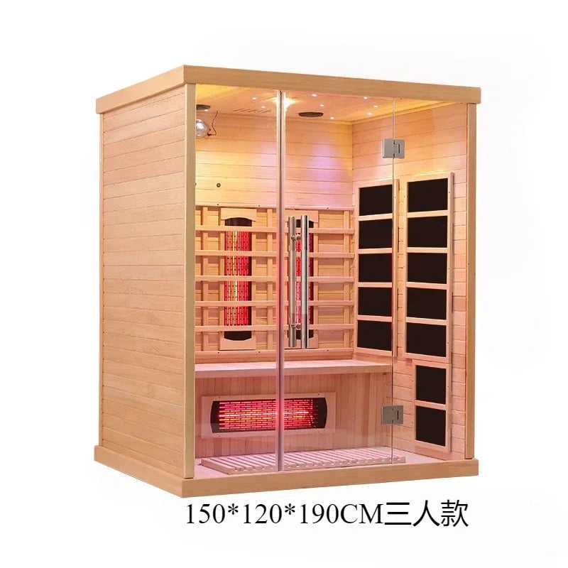 Solid Wood Home Sauna and Steam Room