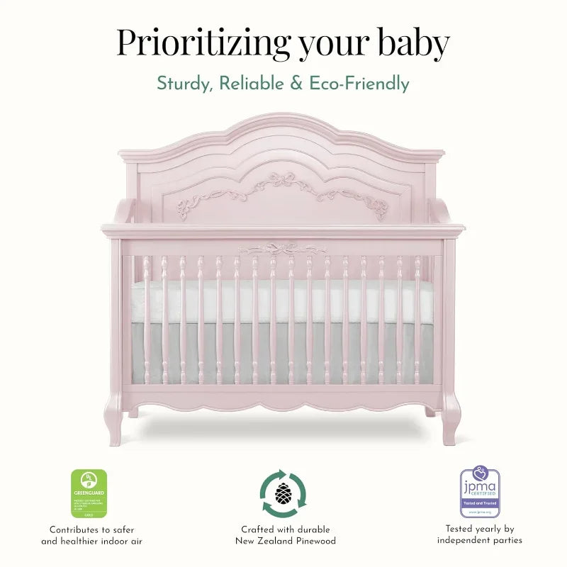 Five-In-One Convertible Crib Camping Greenguard Gold Certified 3 Settings