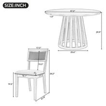 Classic 5 Piece Dining Set With Round Table And Chairs