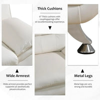 [Best Seller!]3 Piece Living Room Couch Set, Faux Leather Sofa Set, Modern Sofa Couch Set Living Room Furniture (Sofa+Loveseat+C