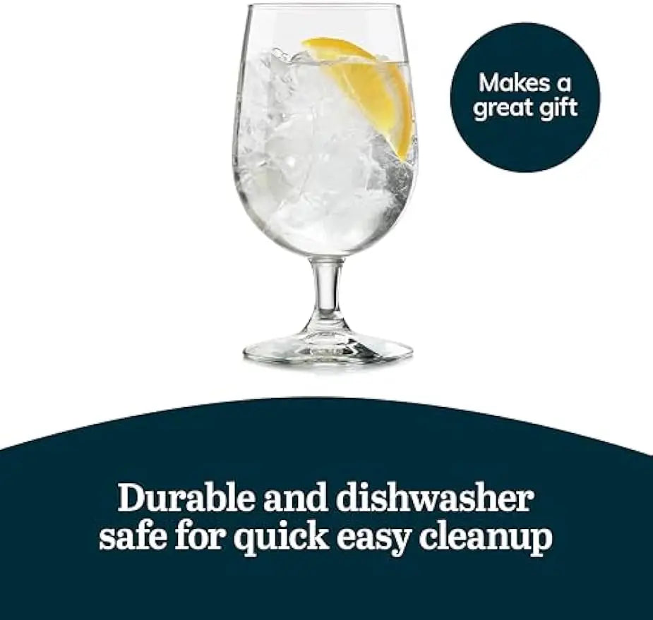 Clear Stemmed Water Goblets Set of 6 for Parties Home