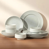 Dinnerware sets plates and bowls sets color white