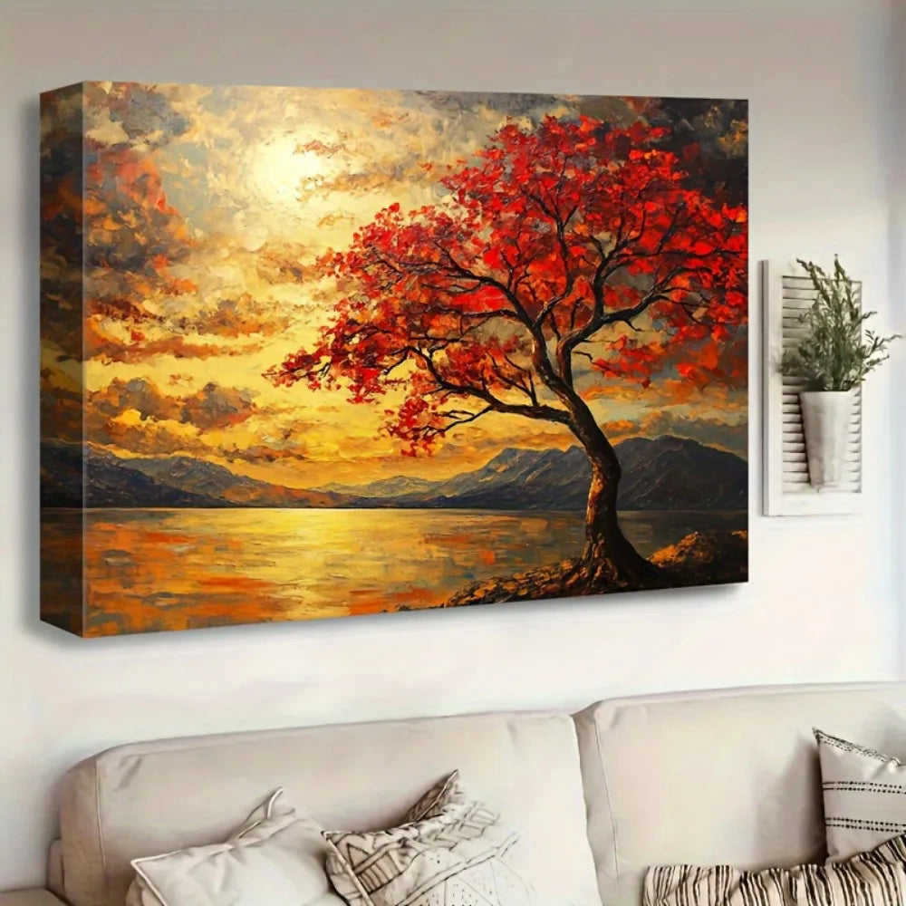Oversized Tree of Life Canvas Painting 