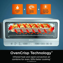 Ninja Air Fryer Toaster Oven Combo   8-in-1 Functionality   Flip Up & Away for Storage Space   Air Fry Basket, Sheet Pan