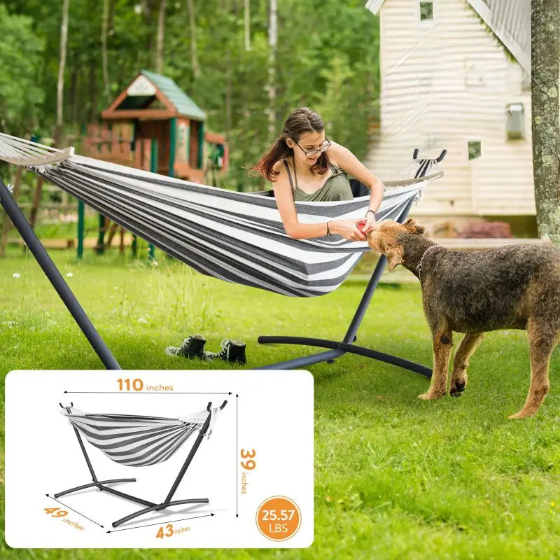 Double person hammock for outdoor camping adventure