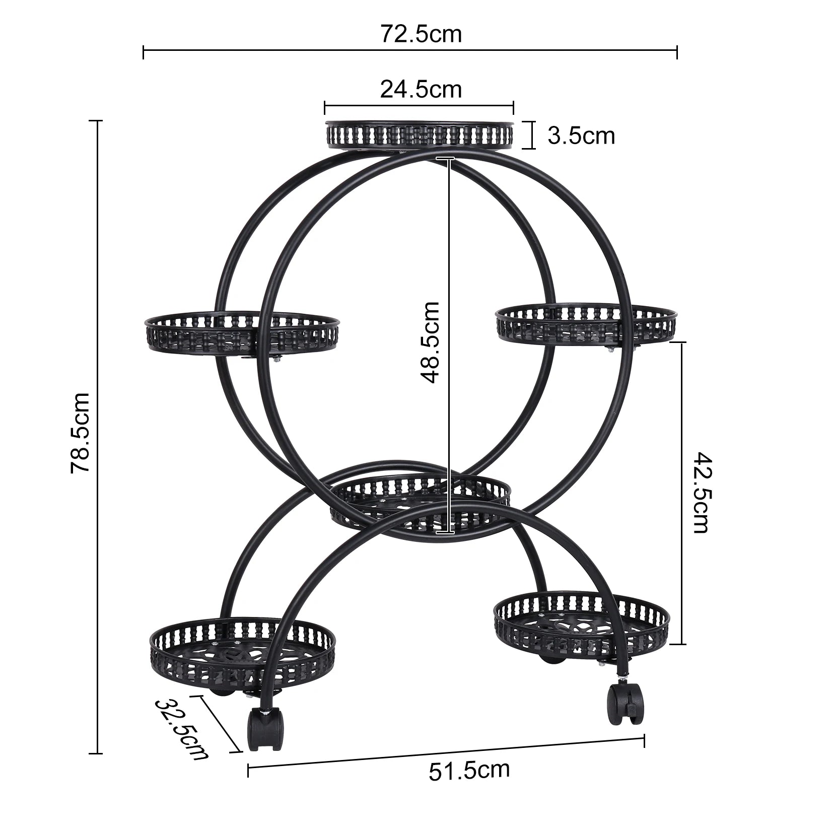 Outdoor garden plant stand with flowers arranged neatly