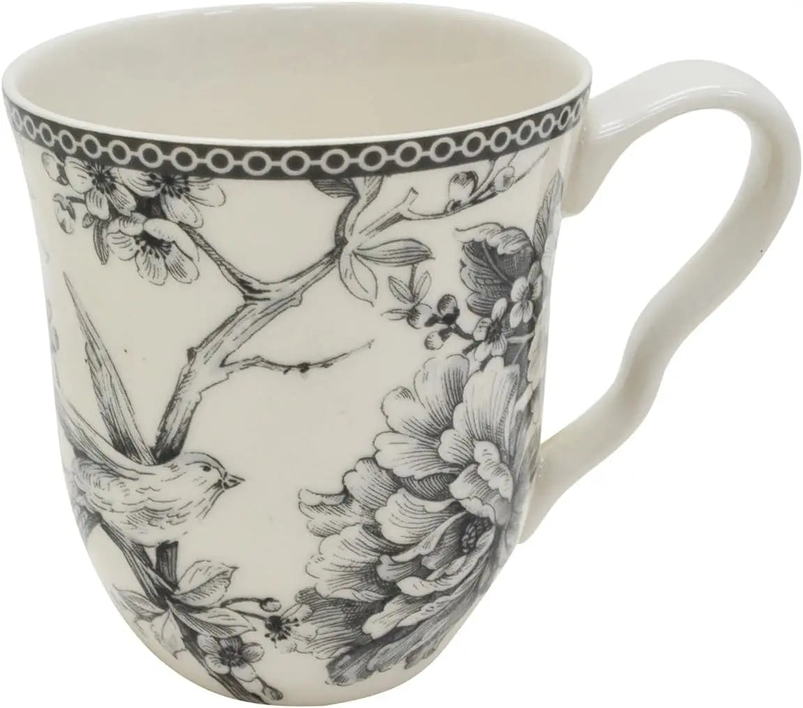 BestsellerAdelaide Moss 16-Piece Porcelain Dinnerware Set – Service for 4, Plates, Bowls & Mugs, Hand-Applied Decal, Microwave &