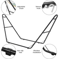 Hammock With Stand Set For Outdoor Use 2-3 People Patio