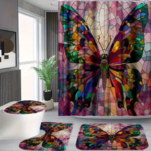 Home Decor Glass Butterfly Shower Curtain dressing room