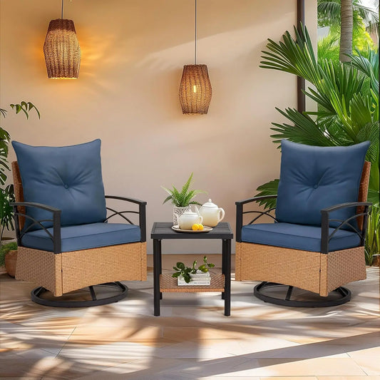 XIAOLANG Patio Furniture Set Outdoor Rocker Chairs with Cushions