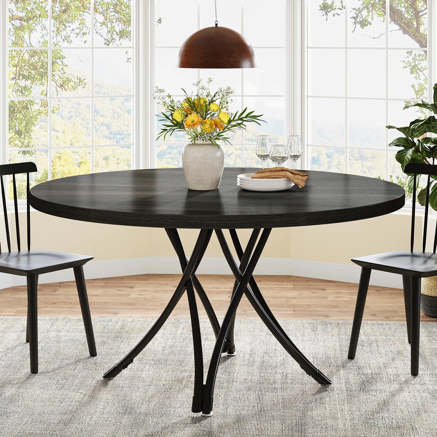 Tribesigns Round Dining Table For Modern Home Kitchen