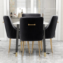 Modern Glam Boucle Velvet Dining Vanity Chair Set of 4