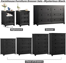 Bedroom Dresser and Nightstand Sets 4 Piece,18
