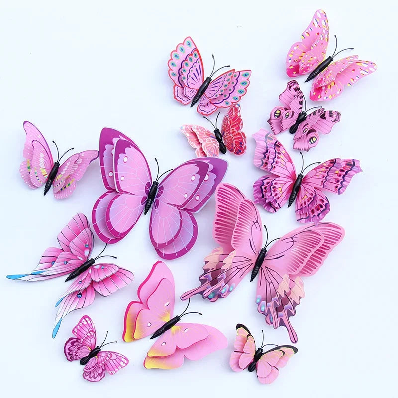 3D Layer Butterfly Wall Stickers For Living Room Decor