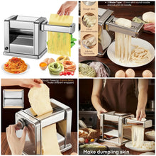 Electric Pasta Maker Machine Adjustable Thick Noodle Maker for Spaghetti Fettuccine Lasagna Kitchen Appliance