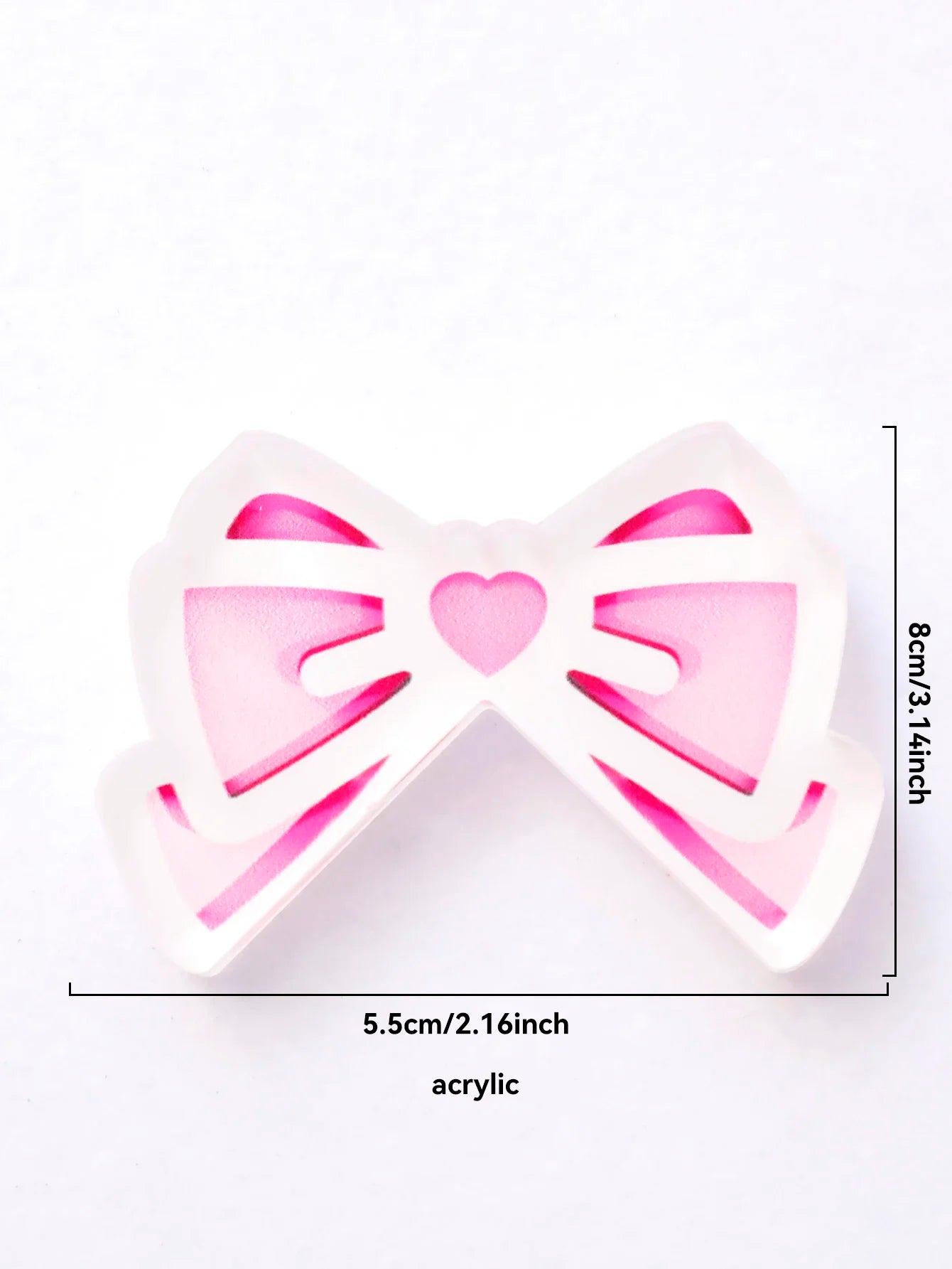 Kawaii Bow Monitor Decor Pink Acrylic Bowknot PC Desktop Decoration