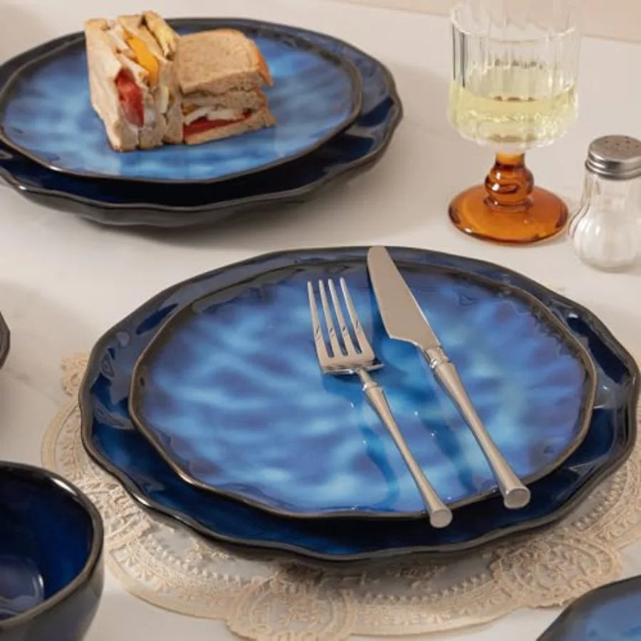 Dinnerware sets plates and bowls sets modern platesCeramic Dinnerware Sets 12 Pieces Porcelain Lightweight Plates Scratch Resis