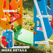 Face To Face Kids Swing Stable AFrame 2 Seat Indoor Outdoor Baby Toddler Swing with Safety Belts Giraffe Design for Ages