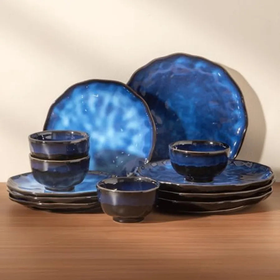 Dinnerware sets plates and bowls sets modern platesCeramic Dinnerware Sets 12 Pieces Porcelain Lightweight Plates Scratch Resis