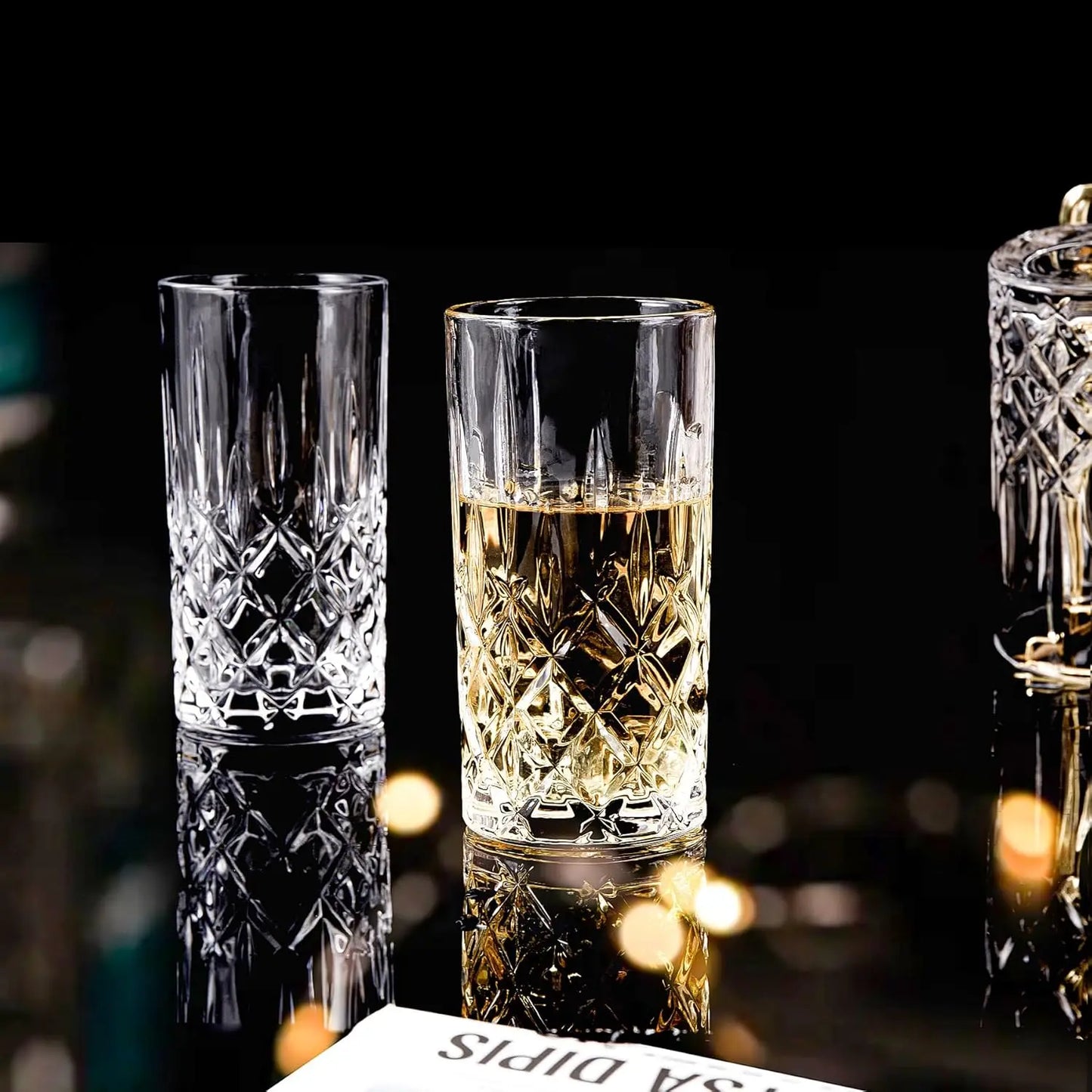 Set Of 6 Tall Highball Glasses Durable Glassware For Everyday