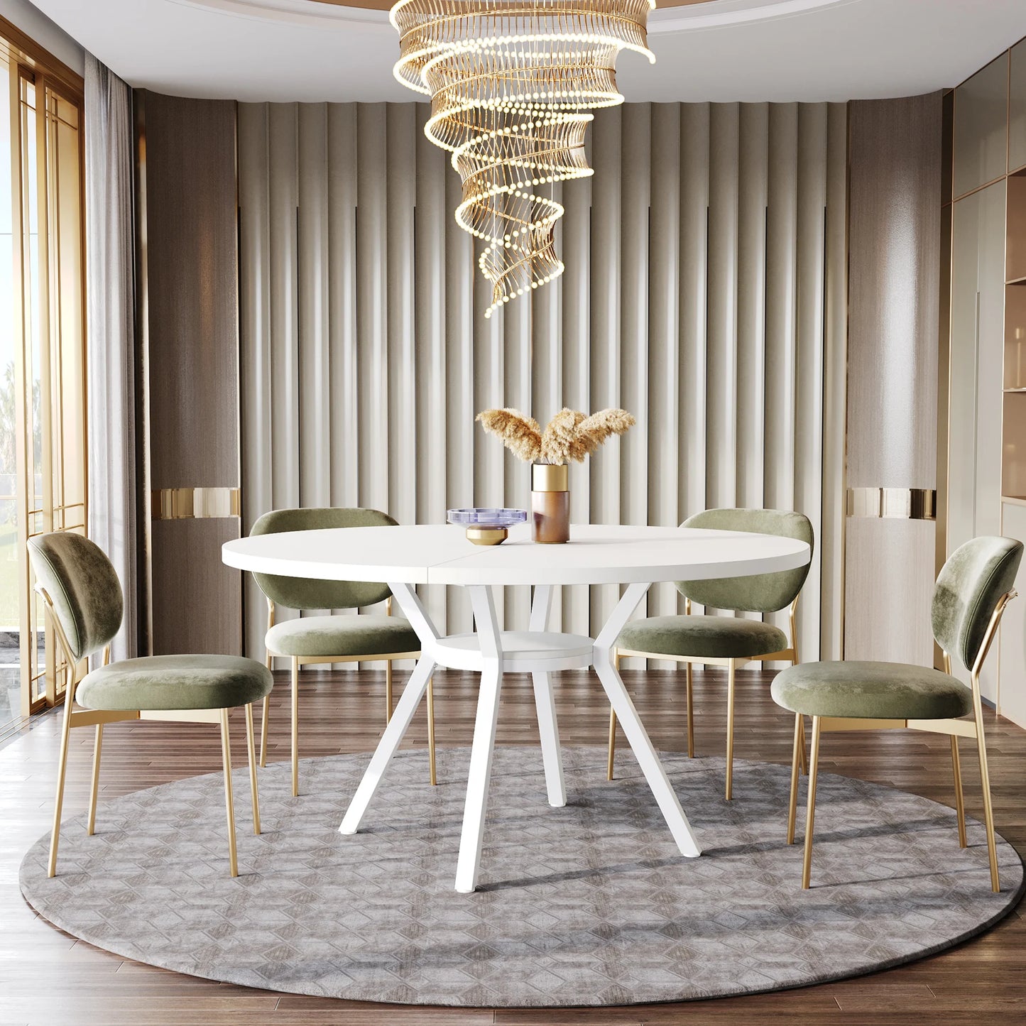 Tribesigns Round Dining Table For Modern Home Kitchen
