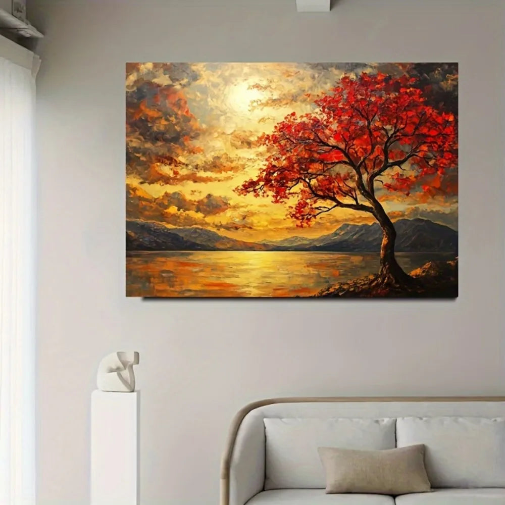 Oversized Tree of Life Canvas Painting 