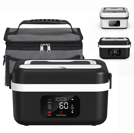 Wireless Insulated Lunch Box 1L Stainless Steel Warmer 60W 8000mAh