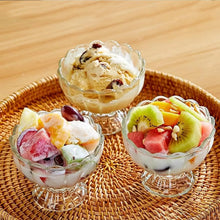 Vintage Glass Dessert Bowls, 5oz Ice Cream Cups for Sundae, Fruit, Pudding & Small Snacks (Set of 6)