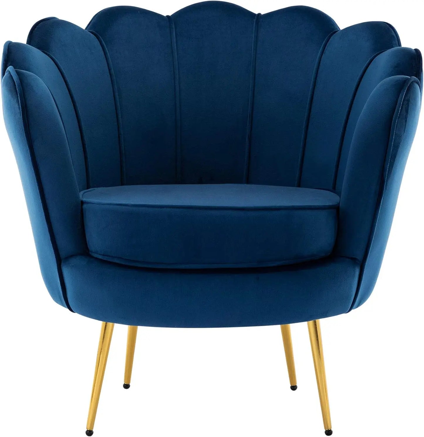 Mid Century Modern Upholstered Accent Chair,Retro Leisure Velvet Single Sofa with Golden Metal Legs for Living Room/Bedroom