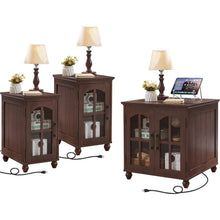 Farmhouse End Table Set of 3 , 18'' Narrow Side Table and 24