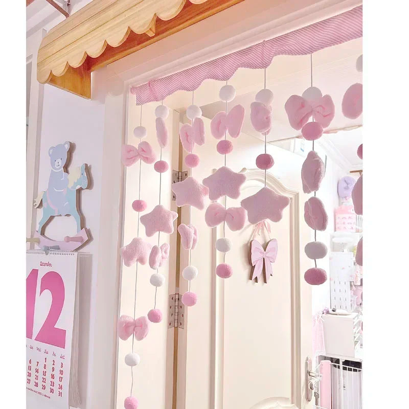 Bow Curtain Partition Door Window Decor For Dorm Rooms