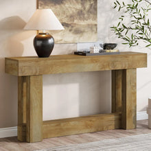 Little Tree Farmhouse Console Table Two Tier Wood Entryway